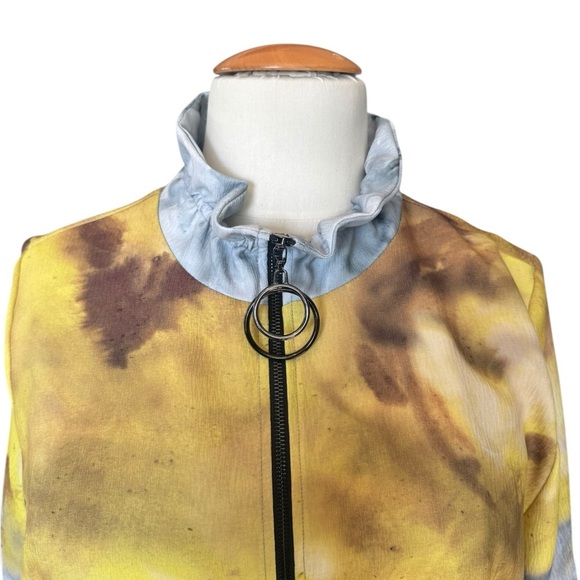 NWT IC Collection by Connie K 2X Abstract Watercolor Blouse Artwear Avant Garde - Picture 2 of 12